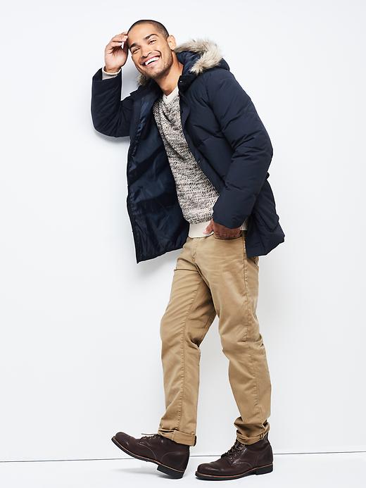 Quilted faux fur puffer jacket Gap Factory