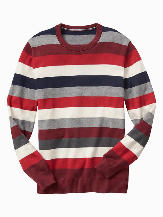Image number 2 showing, Multi-stripe crewneck sweater