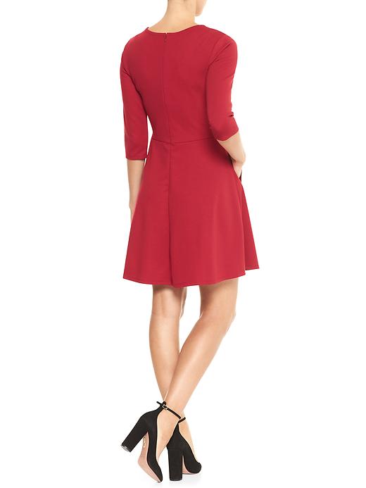 Three-quarter sleeve fit & flare dress | Gap Factory Three-quarter sleeve fit & flare dress | Gap Factory
