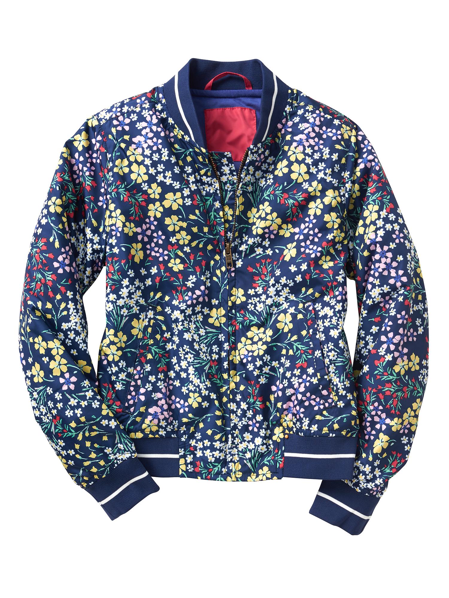 Gap floral hotsell bomber jacket
