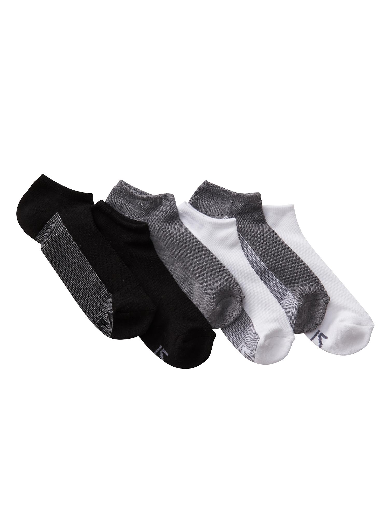 6-Pack Gap Factory GapFit Colorblock Ankle Socks (Optic White)