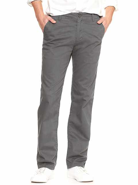 Lived-in straight khakis