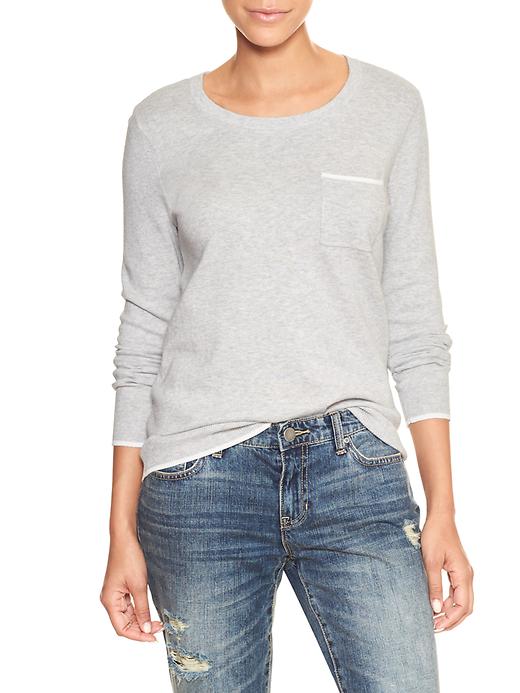 Image number 7 showing, Tipped crewneck sweater