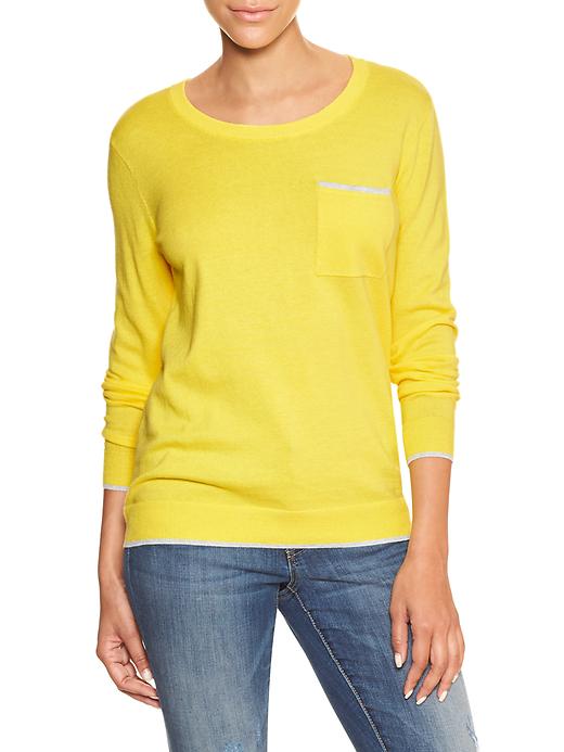 Image number 4 showing, Tipped crewneck sweater