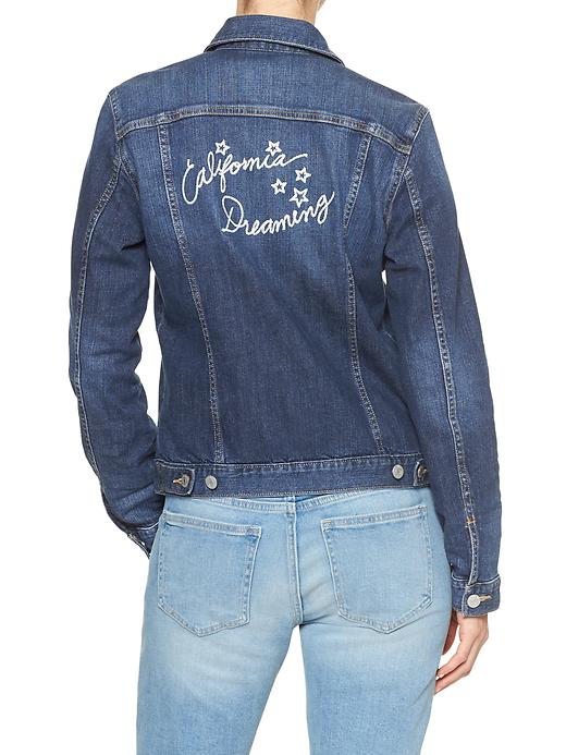 Image number 3 showing, Embroidered denim jacket