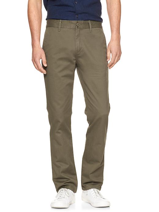 Lived-in slim fit khaki