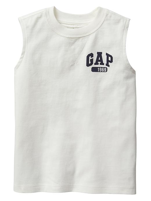 View large product image 1 of 1. Logo muscle tank