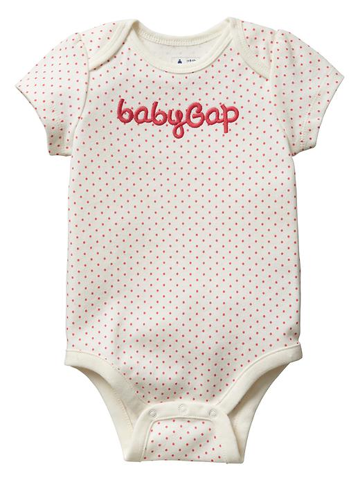 View large product image 1 of 1. Print embroidered logo bodysuit