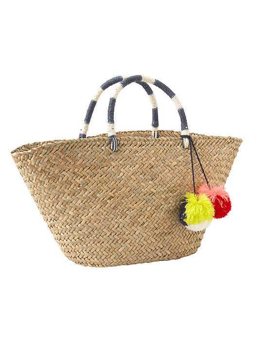 View large product image 1 of 3. Straw tote