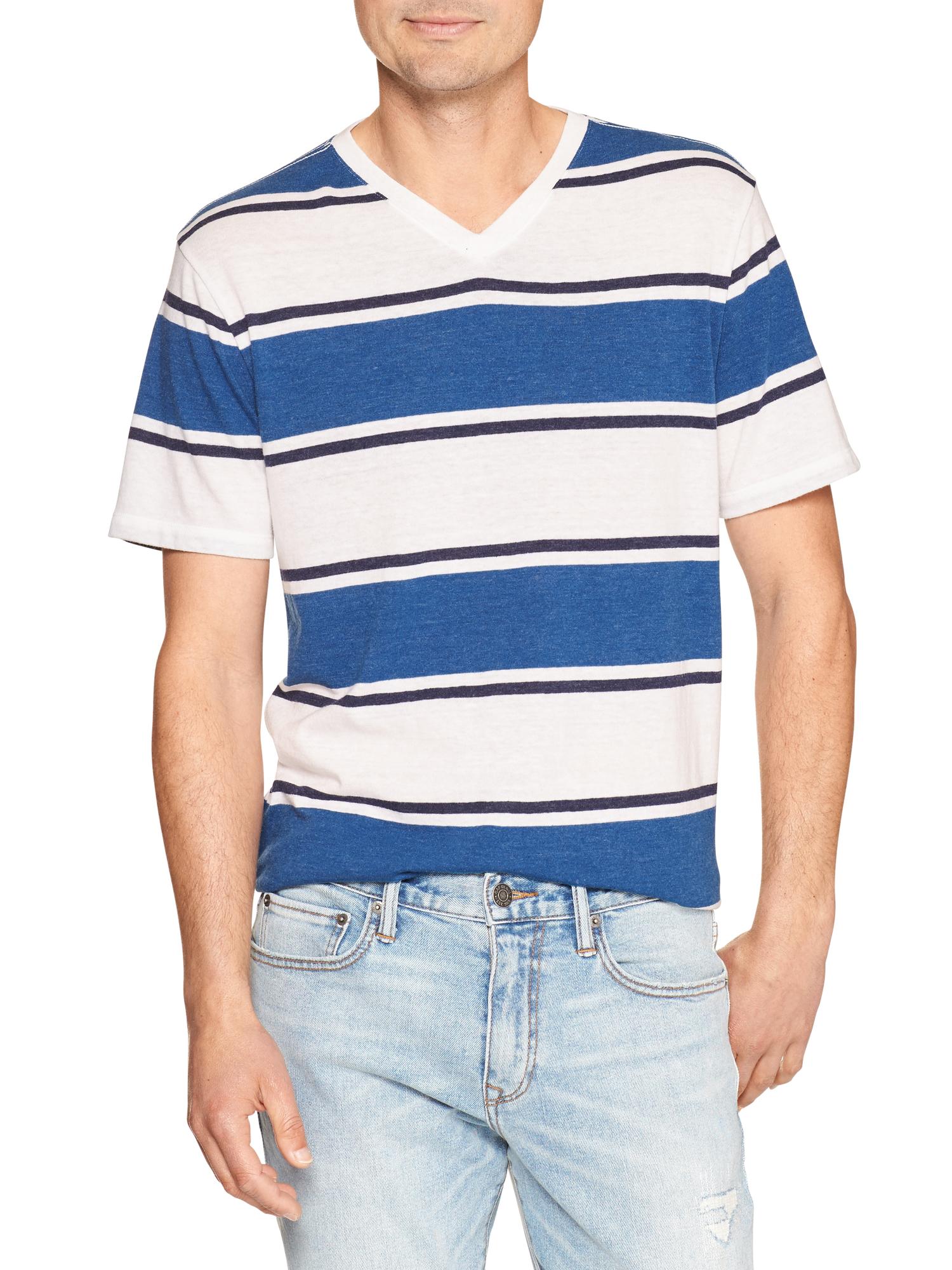 Triblend stripe V-neck tee | Gap Factory