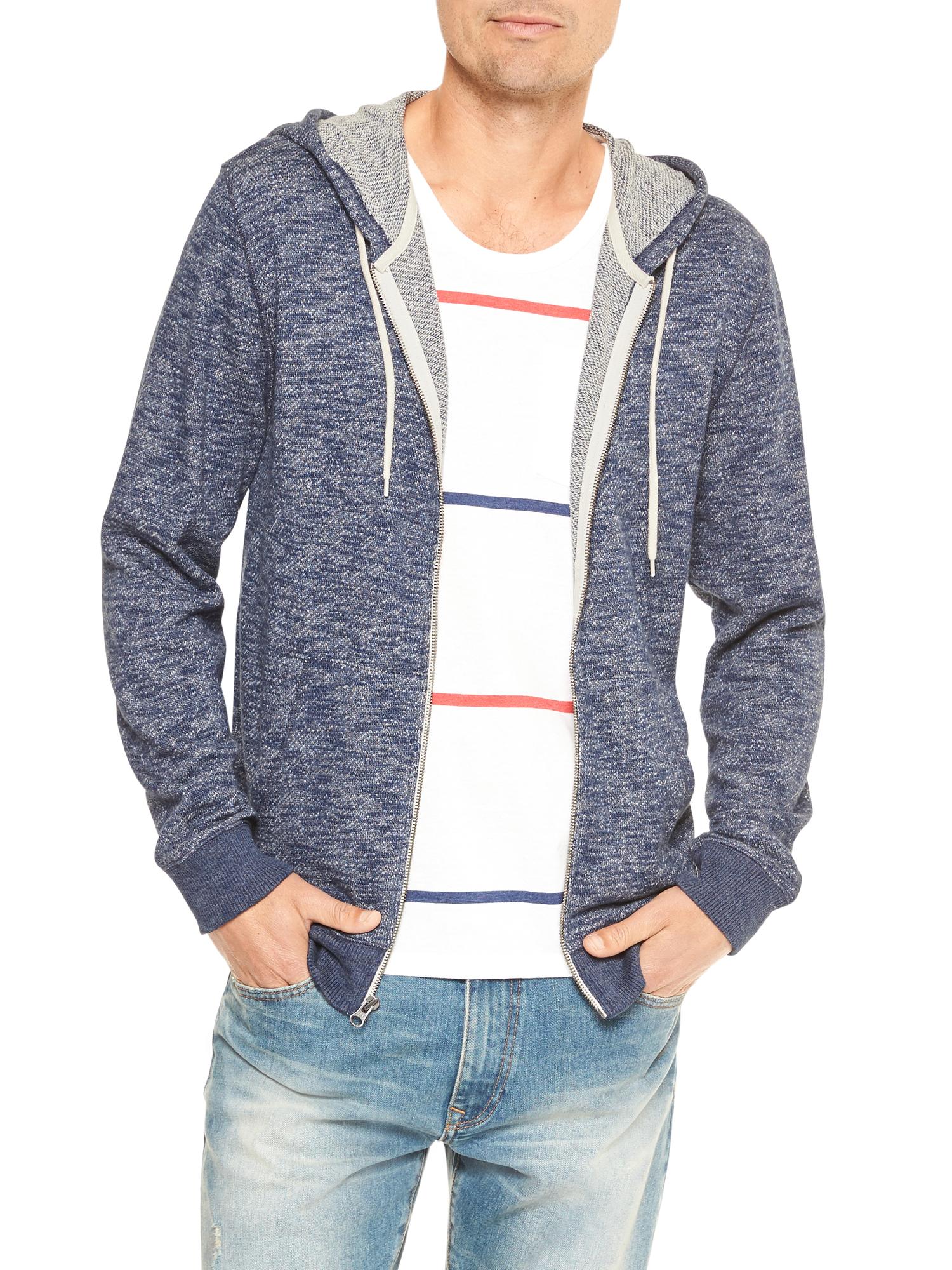 Marled slub zip hoodie Gap Factory