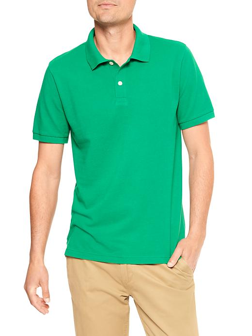 1 of 8 showing, with the color kelley's green of product Pique polo