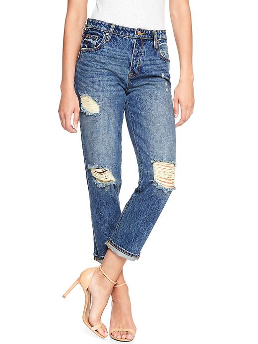High Rise Destructed Vintage Straight | Gap Factory