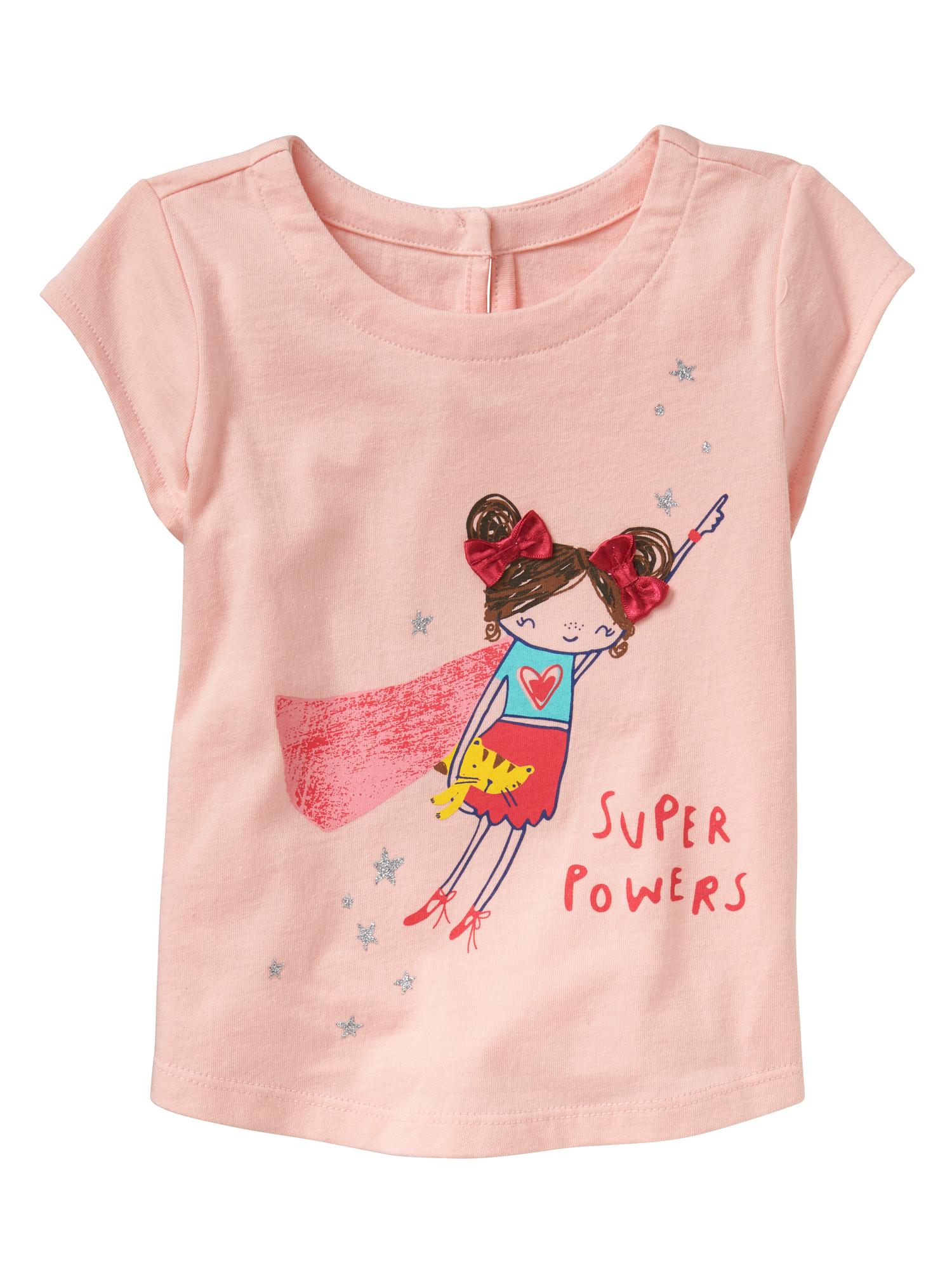 Embellished capsleeve graphic tee Gap Factory