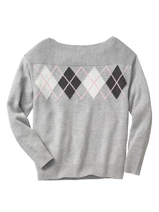 Image number 3 showing, Intarsia boatneck sweater