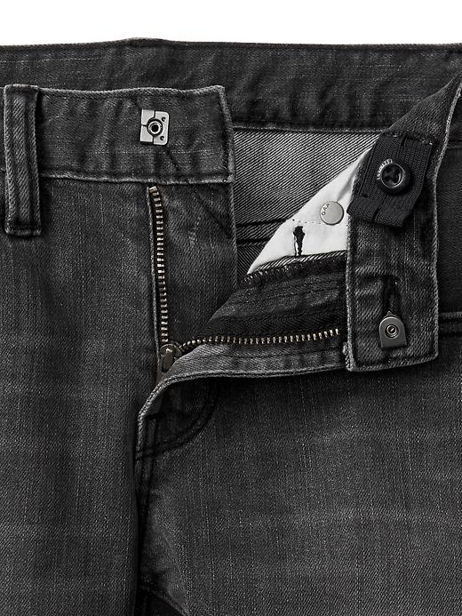 Image number 3 showing, Stretch destructed straight fit jeans