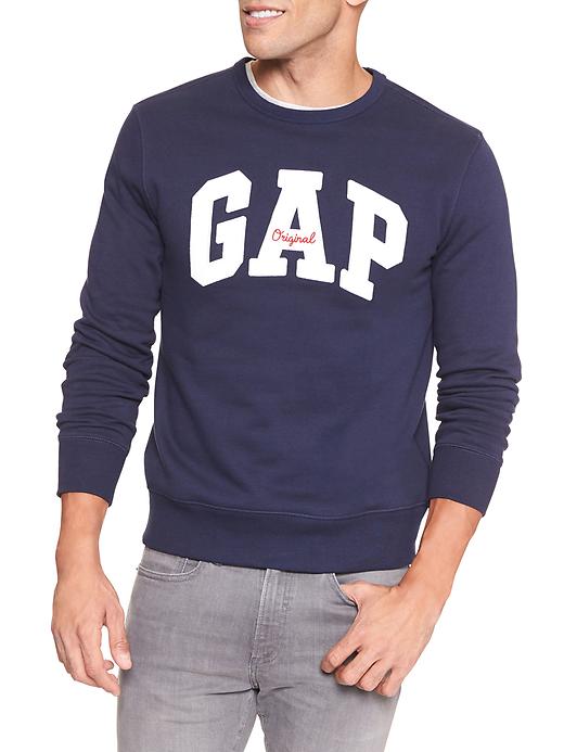 View large product image 1 of 2. Embroidered Gap Logo Crewneck Pullover