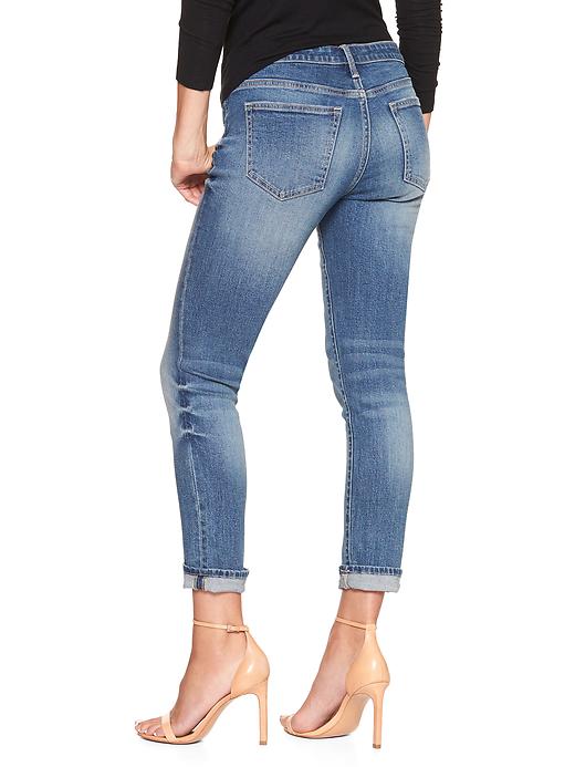 Mid Rise Cropped Girlfriend Jeans Gap Factory