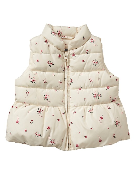 Warmest floral quilted vest Gap Factory