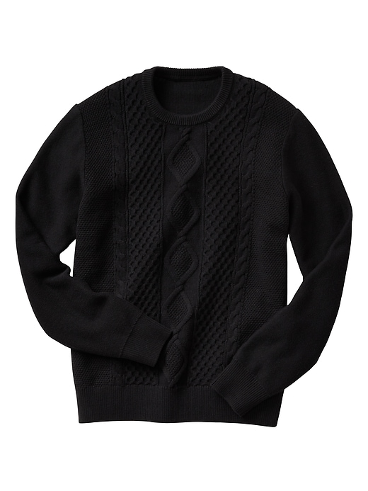 Image number 3 showing, Cable crewneck sweater