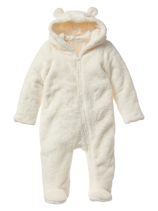 Sherpa bear footed zip onepiece Gap Factory
