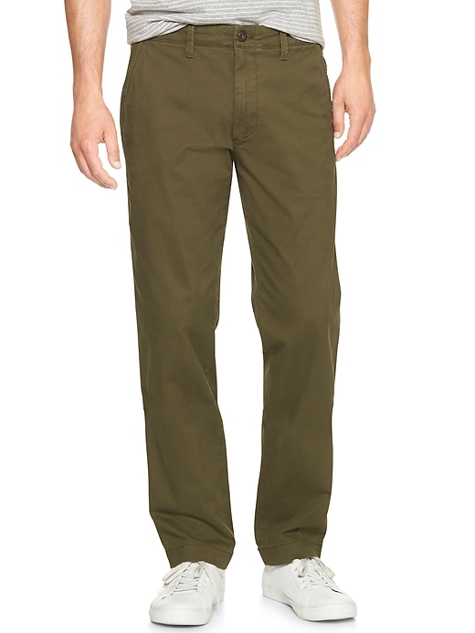 Image number 1 showing, Lived-In Khakis in Straight Fit with GapFlex