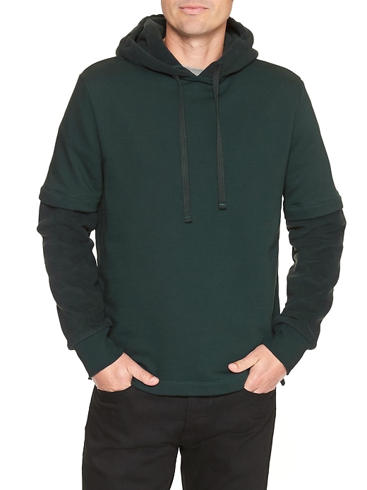 Image number 1 showing, 2-in-1 fleece hoodie