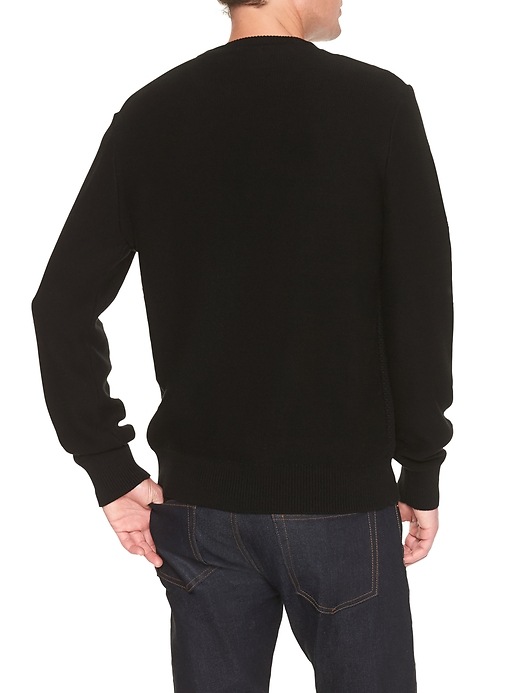 Image number 2 showing, Cable crewneck sweater