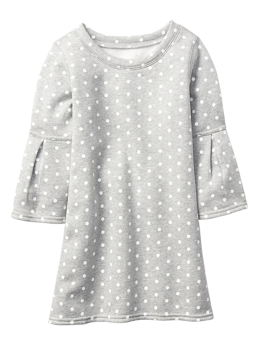 View large product image 1 of 1. Dot bell-sleeve dress