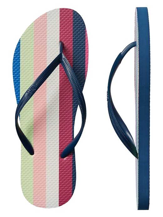 View large product image 1 of 1. Print flip flops