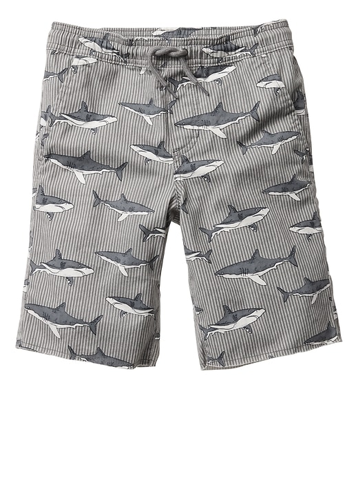 Image number 1 showing, 8" Print Pull-On Shorts