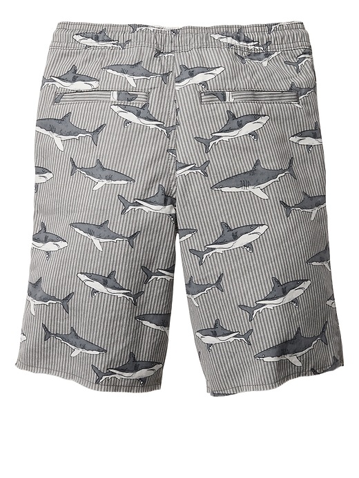 Image number 2 showing, 8" Print Pull-On Shorts