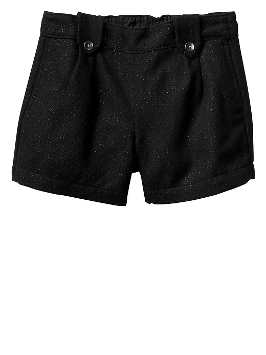 Wool Blend Black Shorts