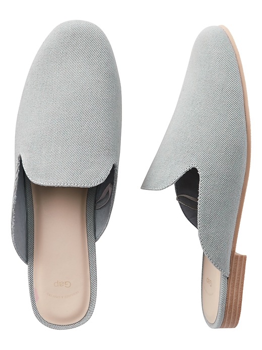 View large product image 1 of 1. Loafer Mules in Denim