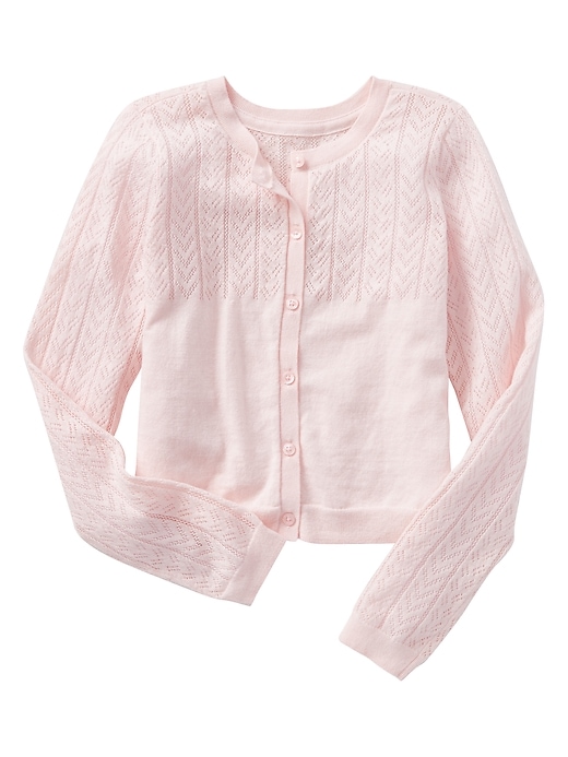 View large product image 1 of 1. Kids Eyelet Crop Sweater