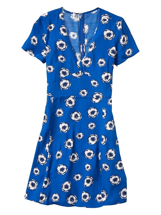 Image number 3 showing, Print Short Sleeve Dress in Rayon