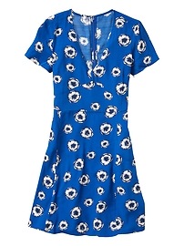 View large product image 3 of 3. Print Short Sleeve Dress in Rayon