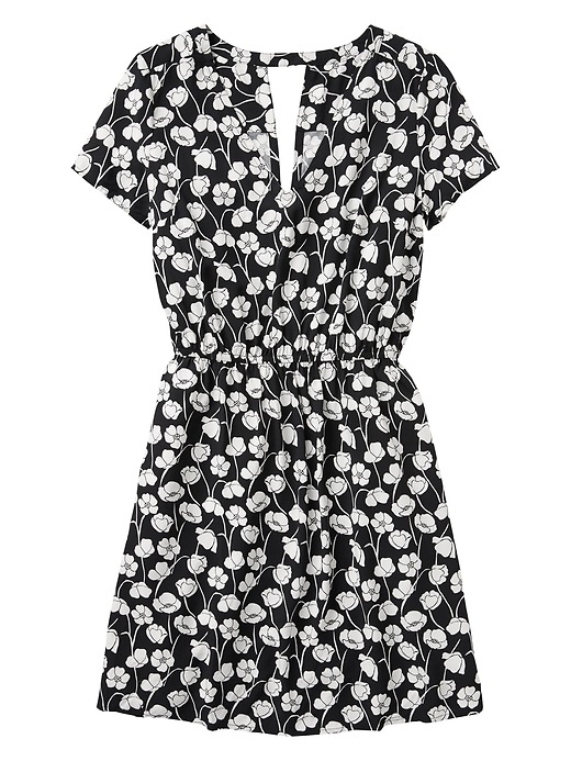 Image number 3 showing, Keyhole Short-Sleeve Dress in Rayon