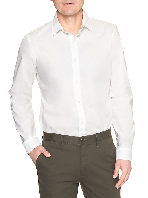 View large product image 1 of 1. Stretch poplin shirt (slim fit)