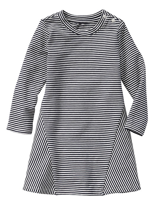 View large product image 1 of 1. Stripe french terry dress