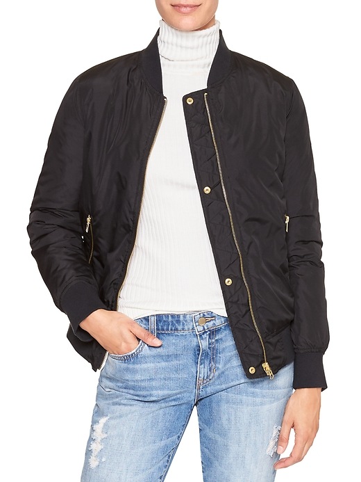 Image number 1 showing, Reversible bomber jacket