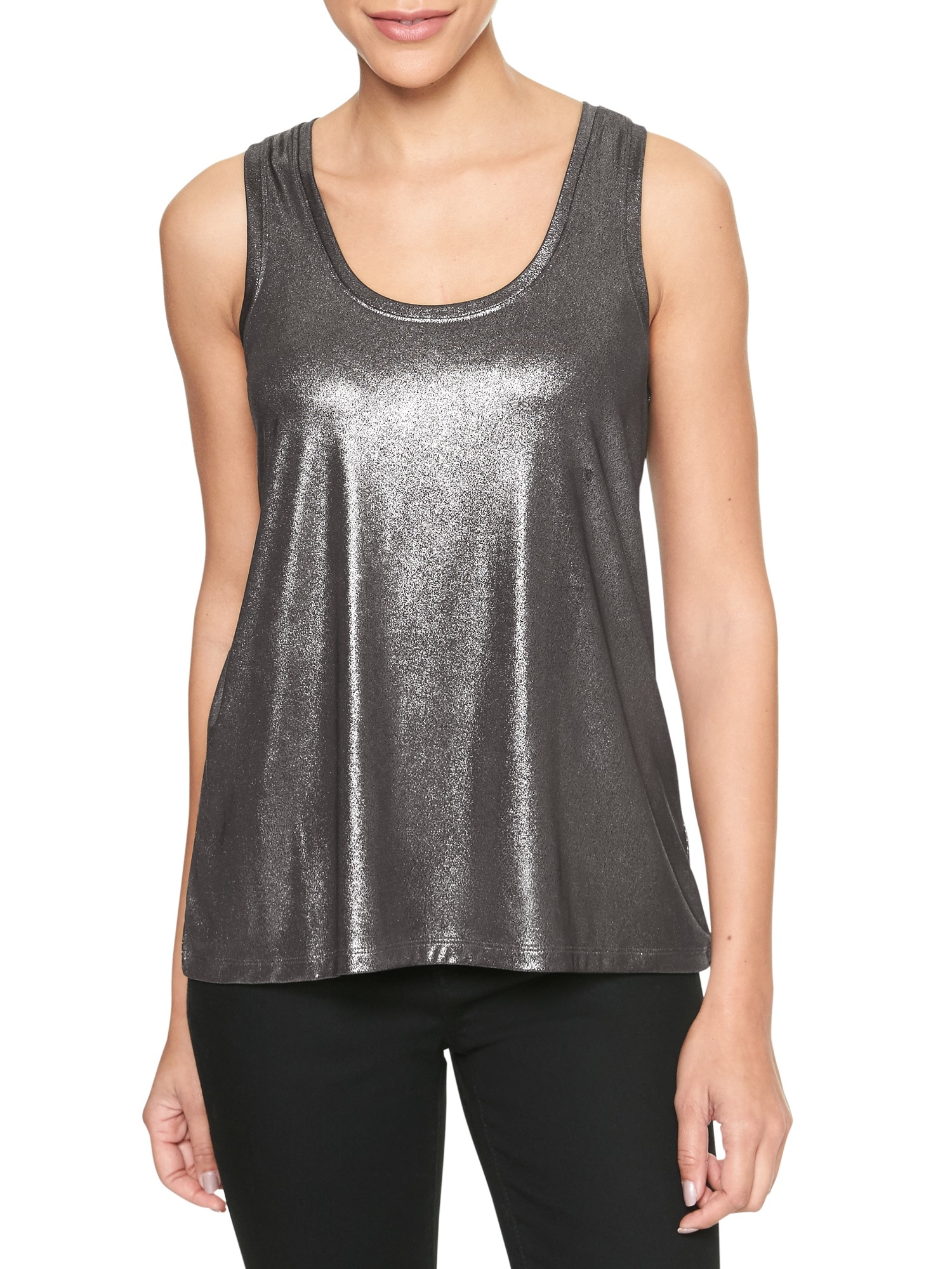 Midnight Shimmer Off-shoulder Tank