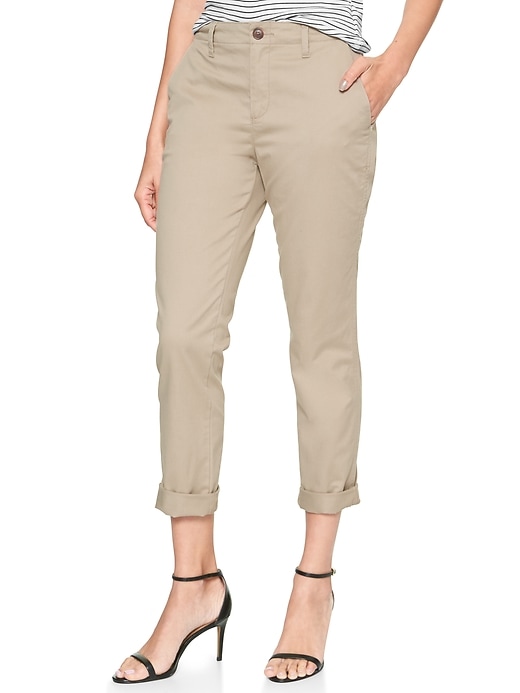 Image number 1 showing, Stretch Twill Girlfriend Khakis