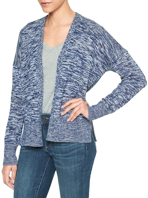 View large product image 1 of 1. Open-Front Sweater in Jersey