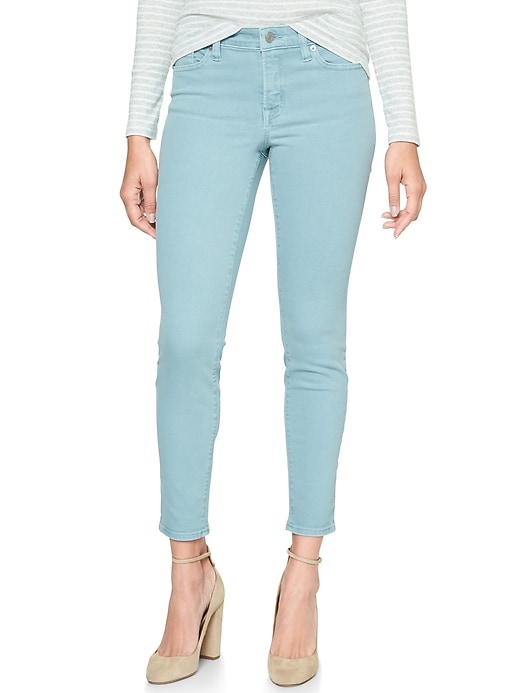Image number 1 showing, Mid Rise Colored Legging Skimmer Jeans