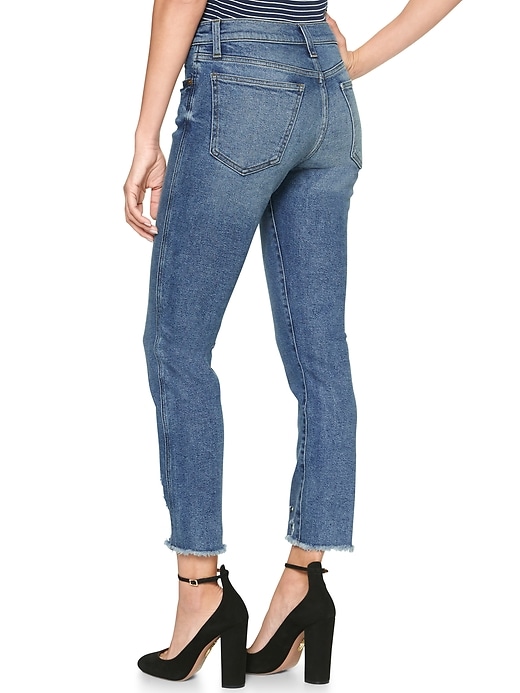 Image number 2 showing, High Rise Slim Straight Cheeky Jeans