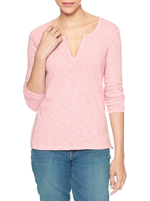 View large product image 1 of 1. Easy Split-Neck Henley