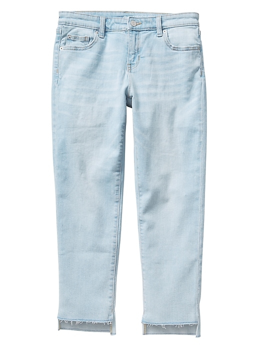 Image number 3 showing, Mid rise straight crop jeans