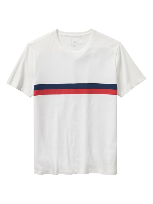 Image number 3 showing, Everyday Chest-Stripe T-Shirt in Jersey