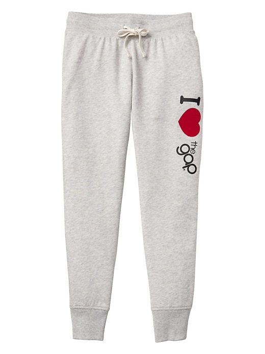 Image number 3 showing, Cropped Heart Logo Joggers in French Terry